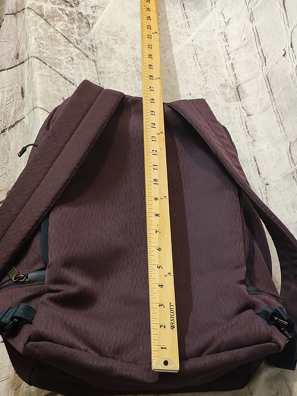 Lululemon City Adventurer  Dark Cherry Back Pack Back Pocket Utility Water Repel - Picture 14 of 16
